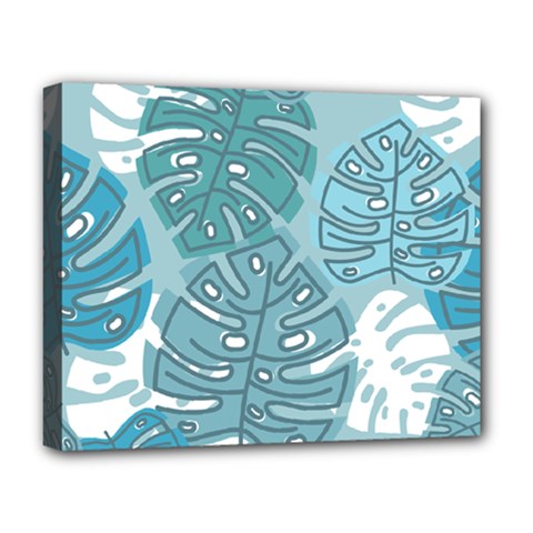 Pattern Leaves Banana Deluxe Canvas 20  X 16  (stretched) by HermanTelo