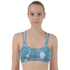 Pattern Leaves Banana Line Them Up Sports Bra by HermanTelo