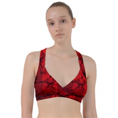 Awesome Creepy Skull With Crowm In Red Colors Sweetheart Sports Bra by FantasyWorld7