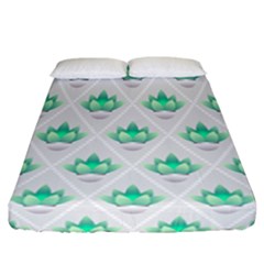 Plant Pattern Green Leaf Flora Fitted Sheet (california King Size)