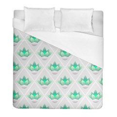 Plant Pattern Green Leaf Flora Duvet Cover (full/ Double Size)