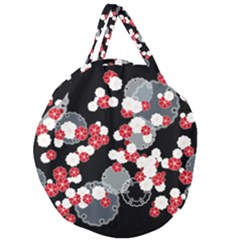 Plum Snow Ring Giant Round Zipper Tote