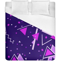 Purple Blue Geometric Pattern Duvet Cover (california King Size) by HermanTelo