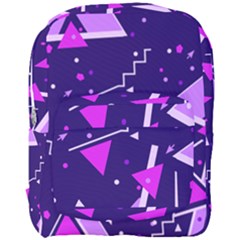 Purple Blue Geometric Pattern Full Print Backpack