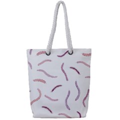 Plumelet Pen Ethnic Elegant Hippie Cute Full Print Rope Handle Tote (small)