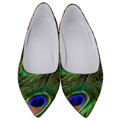 Peacock Feathers Plumage Iridescent Women s Low Heels by HermanTelo