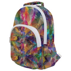 Polygon Wallpaper Rounded Multi Pocket Backpack