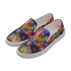 Polygon Wallpaper Women s Canvas Slip Ons by HermanTelo