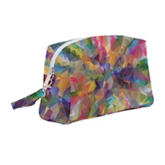 Polygon Wallpaper Wristlet Pouch Bag (medium)