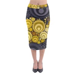 Retro Color Style Midi Pencil Skirt
