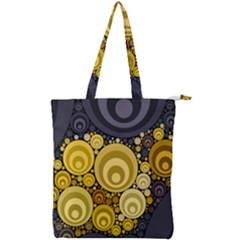 Retro Color Style Double Zip Up Tote Bag