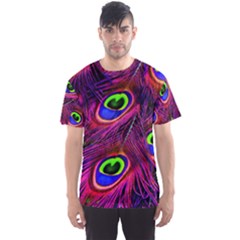 Peacock Feathers Color Plumage Men s Sports Mesh Tee