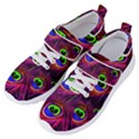 Peacock Feathers Color Plumage Women s Velcro Strap Shoes View2