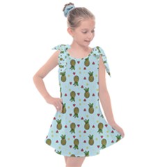 Pineapple Watermelon Fruit Lime Kids  Tie Up Tunic Dress