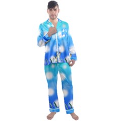 Sea Underwater Life Fish Men s Satin Pajamas Long Pants Set by HermanTelo