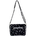 Scribbles Lines Painting Shoulder Bag with Back Zipper View3