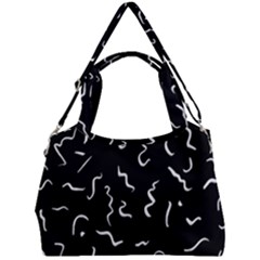 Scribbles Lines Painting Double Compartment Shoulder Bag