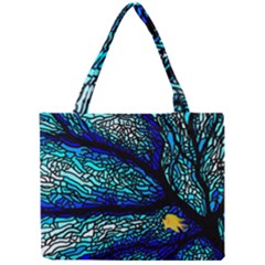 Sea Coral Stained Glass Mini Tote Bag