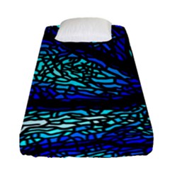 Sea Coral Stained Glass Fitted Sheet (single Size)