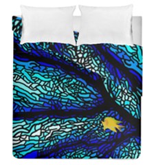 Sea Coral Stained Glass Duvet Cover Double Side (queen Size)