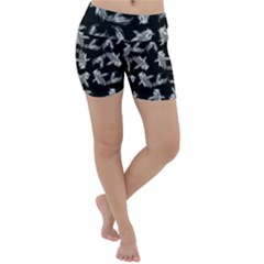 Koi Fish Pattern Lightweight Velour Yoga Shorts by Valentinaart