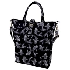 Koi Fish Pattern Buckle Top Tote Bag by Valentinaart