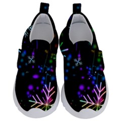 Snowflakes Kids  Velcro No Lace Shoes by HermanTelo