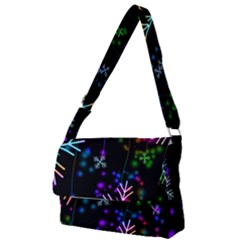 Snowflakes Full Print Messenger Bag