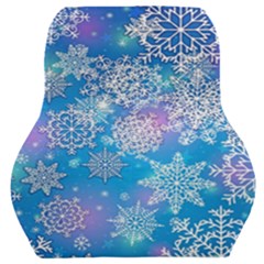 Snowflake Background Blue Purple Car Seat Back Cushion 