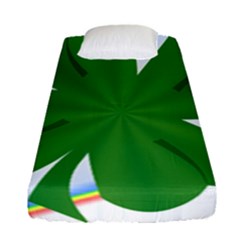 Shamrock Clover Saint Patrick Leaves Fitted Sheet (single Size)