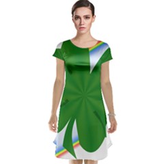 Shamrock Clover Saint Patrick Leaves Cap Sleeve Nightdress by HermanTelo