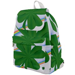 Shamrock Clover Saint Patrick Leaves Top Flap Backpack by HermanTelo