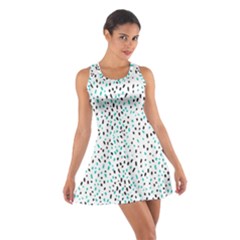 Seamless Texture Fill Polka Dots Cotton Racerback Dress