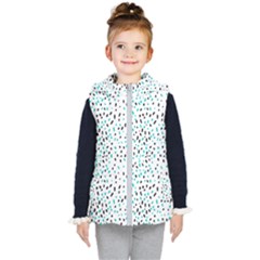 Seamless Texture Fill Polka Dots Kids  Hooded Puffer Vest