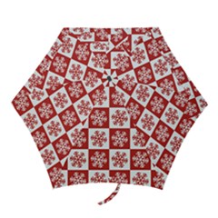 Snowflake Red White Mini Folding Umbrellas