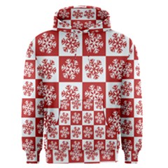 Snowflake Red White Men s Pullover Hoodie
