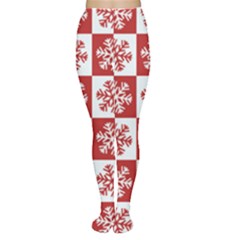 Snowflake Red White Tights