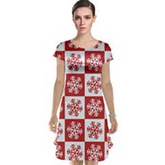 Snowflake Red White Cap Sleeve Nightdress