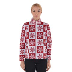 Snowflake Red White Winter Jacket