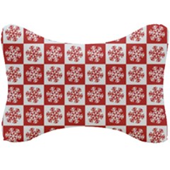 Snowflake Red White Seat Head Rest Cushion