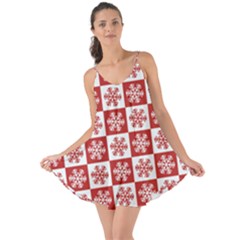 Snowflake Red White Love the Sun Cover Up