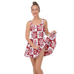 Snowflake Red White Inside Out Casual Dress