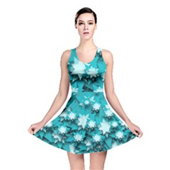 Stars Christmas Ice 3d Reversible Skater Dress by HermanTelo