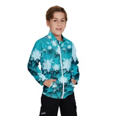 Stars Christmas Ice 3d Kids  Windbreaker by HermanTelo