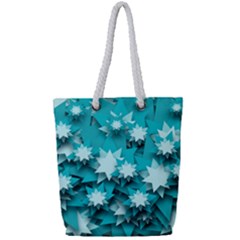 Stars Christmas Ice 3d Full Print Rope Handle Tote (small) by HermanTelo