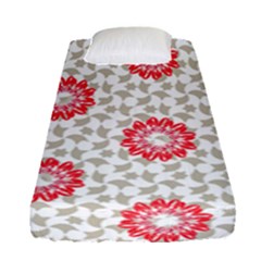 Stamping Pattern Red Fitted Sheet (single Size)