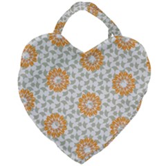 Stamping Pattern Yellow Giant Heart Shaped Tote