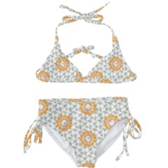 Stamping Pattern Yellow Kids  Classic Bikini Set