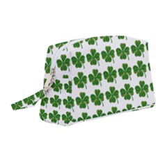 Shamrocks Clover Green Leaf Wristlet Pouch Bag (medium) by HermanTelo