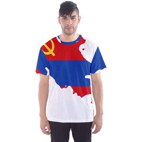 Flag Map Of Armenian Soviet Socialist Republic Men s Sports Mesh Tee by abbeyz71